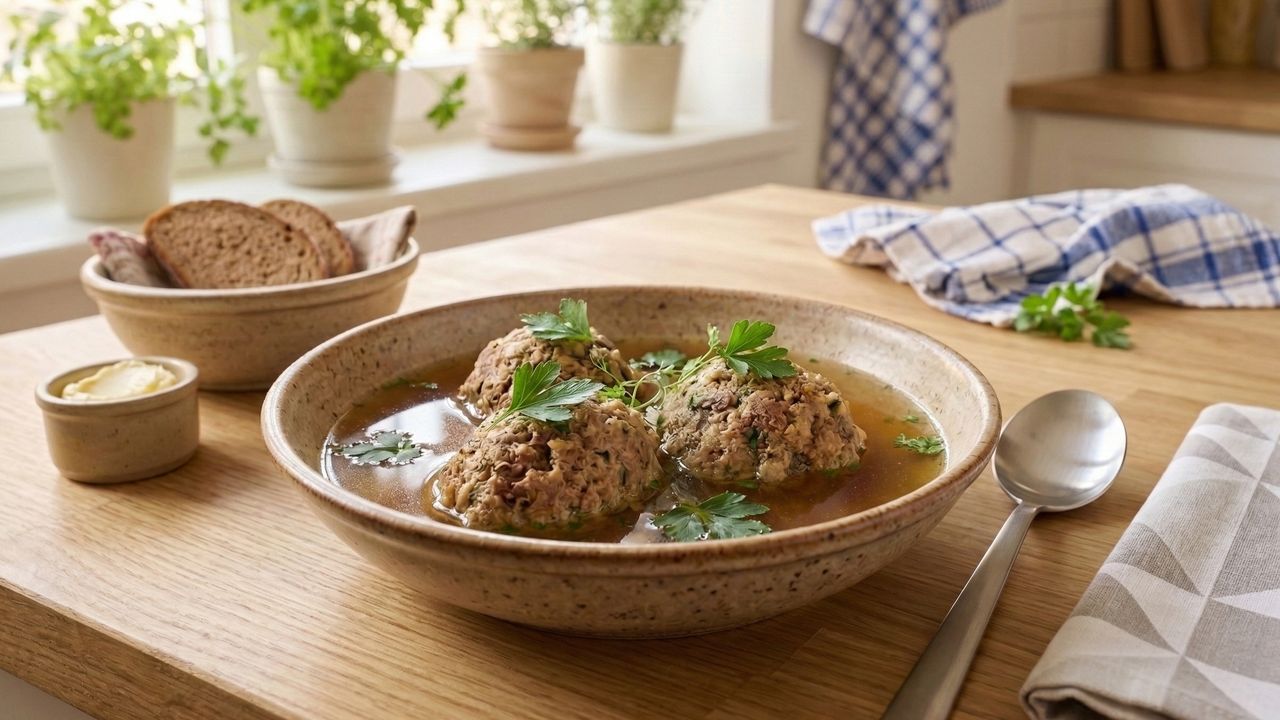Classic German Liver Dumpling Soup (Leberknödelsuppe)